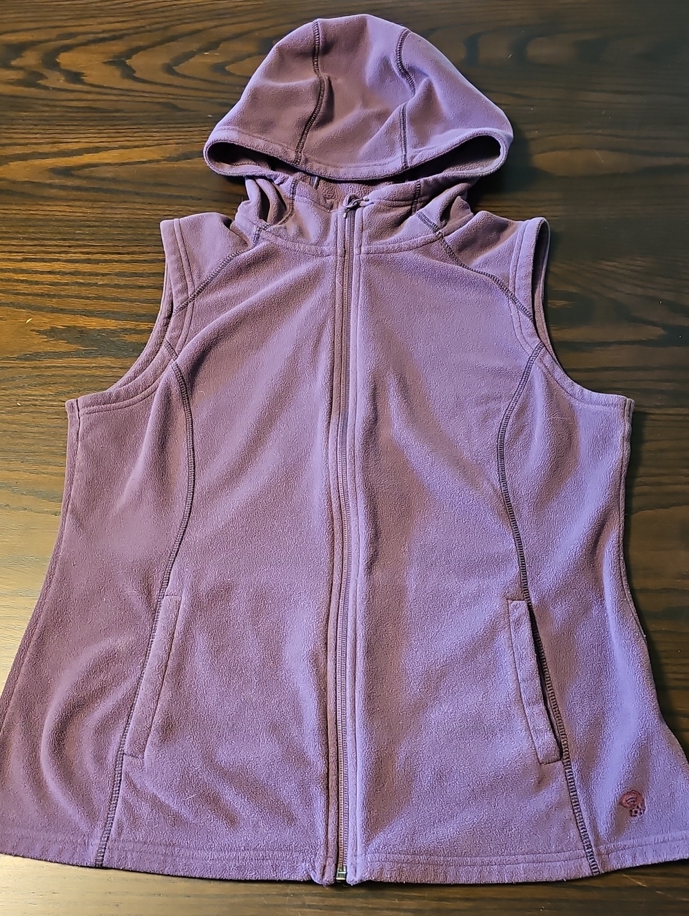 Sleeveless Hooded Fleece Vest - Purple Mountain Hard Wear